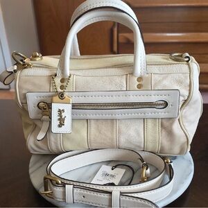 NWT Coach 1941 Suffle Satchel In Colorblock Glovetanned/Nappa Patchwork Leather